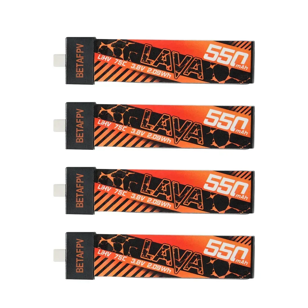 Акумулятори BetaFPV Lava 1S 550mAh 75C 4 шт &ndash; акумулятор для Cetus та Meteor 10050 фото