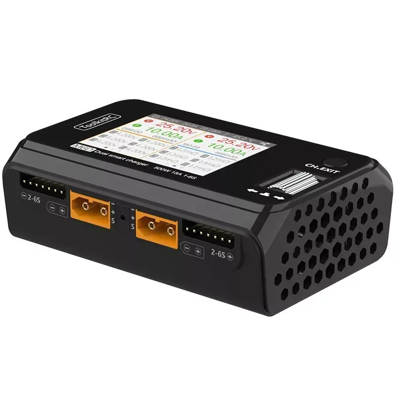 Зарядний пристрій ToolkitRC M6D 500W &ndash; двохканальна зарядка на 500 Вт для акумуляторів 10062 фото