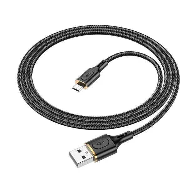 Кабель Hoco Micro USB Goldentop X95 1 м Black для зарядки та передачі даних 10081 фото